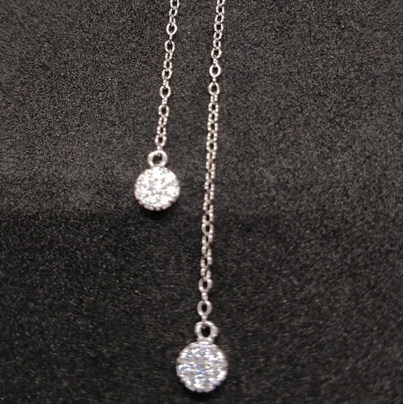 🎁2x$40
Sterling Silver necklace w/cubic zirconia - Picture 6 of 8